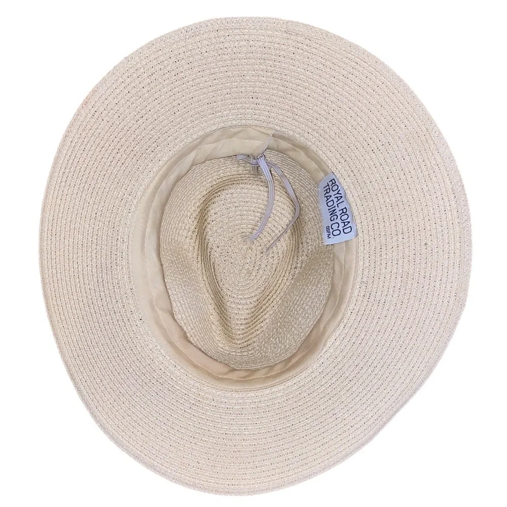 Turquoise Beaded Fringe Straw Sun Hat